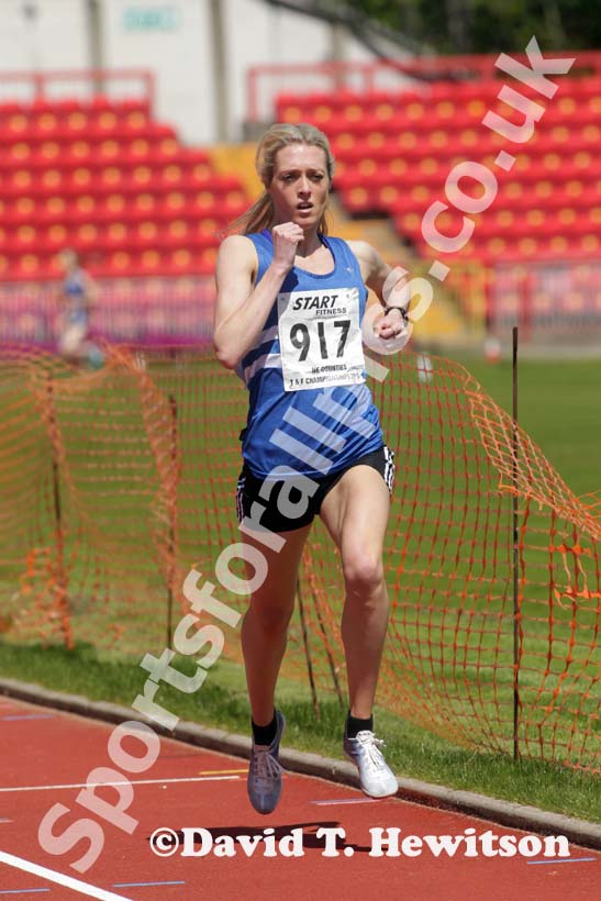 Ashley Gibson (Morpeth) on her way to winning 1500 metres at the North Eastern Champs, Gateshead.